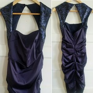 Nicole Miller embellished square neck Sheath dress